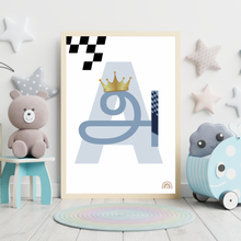 Load image into Gallery viewer, Tamil letter A அ blue