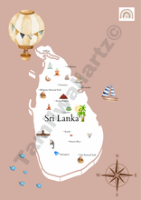 Load image into Gallery viewer, Map of Sri Lanka