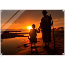 Load image into Gallery viewer, Wisdom and innocence: A sunset walk