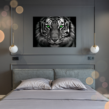 Load image into Gallery viewer, The green focus: A tiger and its penetrating eyes in nature